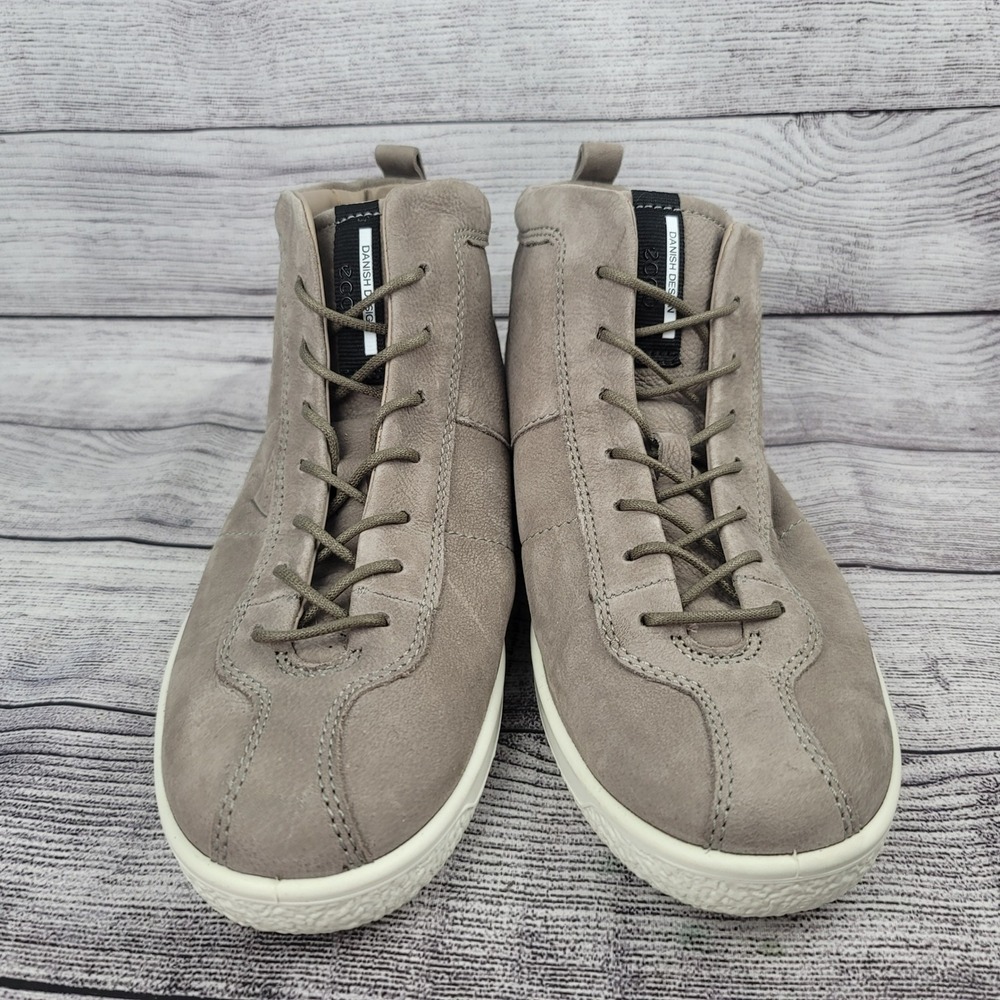 ECCO Women's Hi-Top Trainers Gray Size 40 EU 9-9.5 US - Picture 2 of 6
